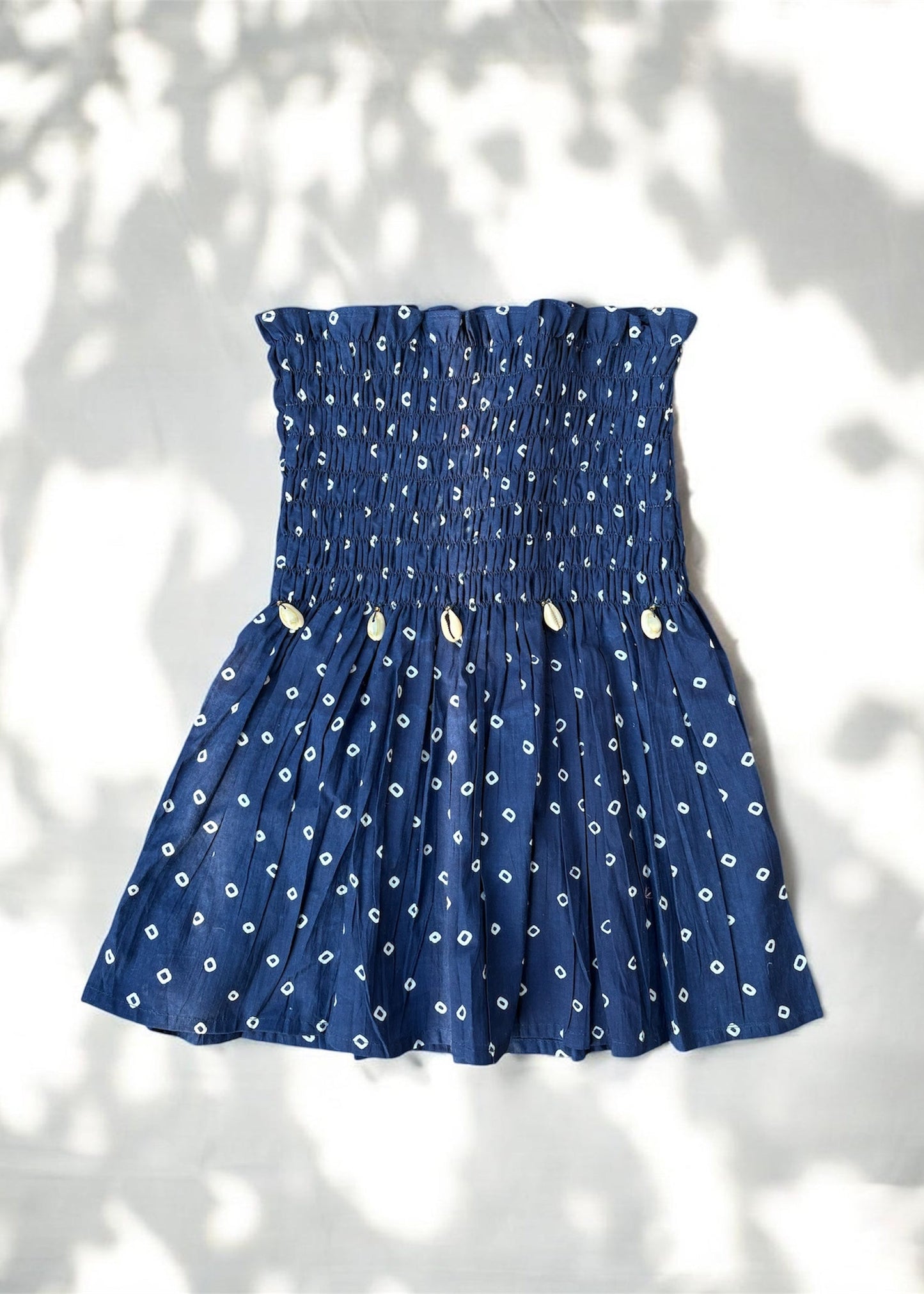 Indigo Tide Smocked Top