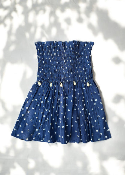 Indigo Tide Smocked Top