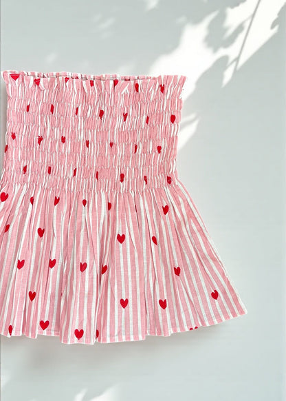 Gingham & Heart Smocked Top Duo