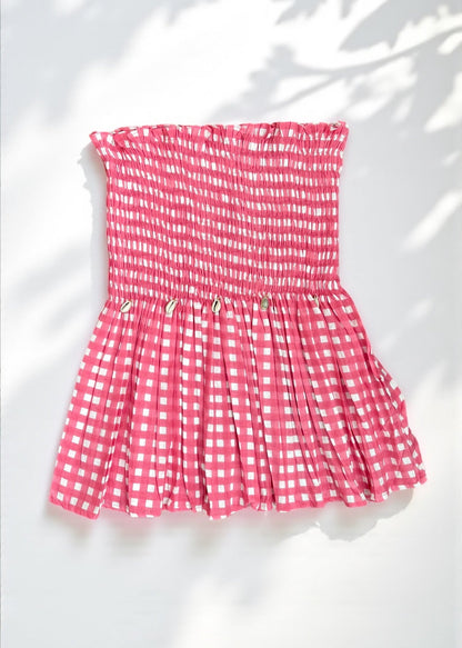 Gingham & Heart Smocked Top Duo