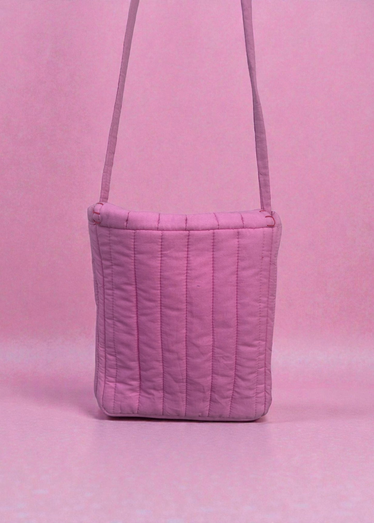 Heartline Quilted Crossbody Bag – Blush Pink