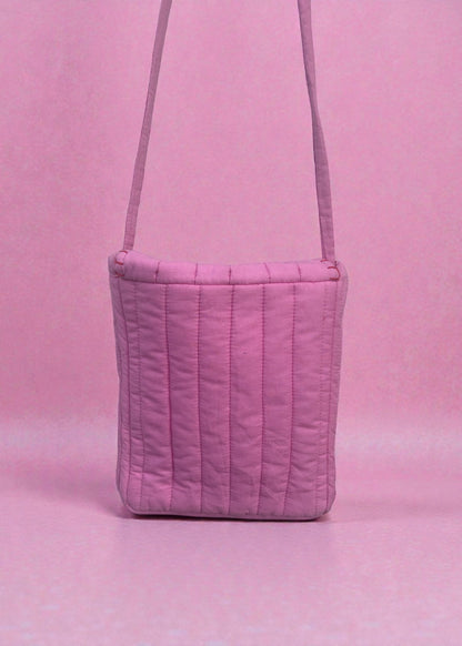 Heartline Quilted Crossbody Bag – Blush Pink