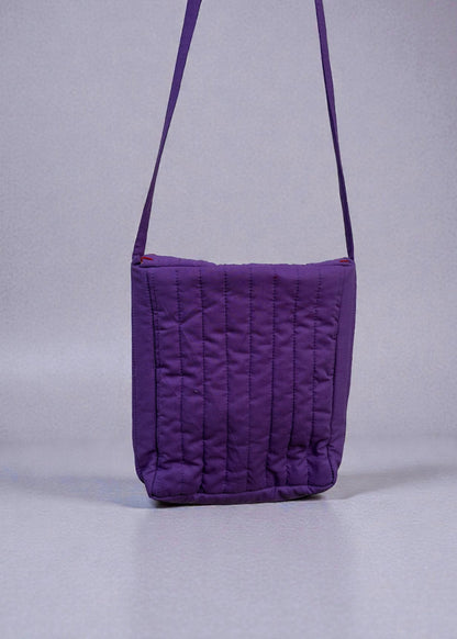 Heartline Quilted Crossbody Bag – Violet
