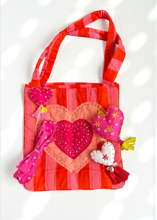 Heart Bloom Tote – Love & Tassel Edition