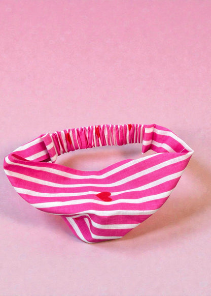 Candy Heart Stripe Headband