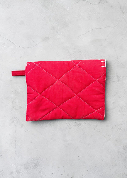 Crimson Stitch Mini Wallet