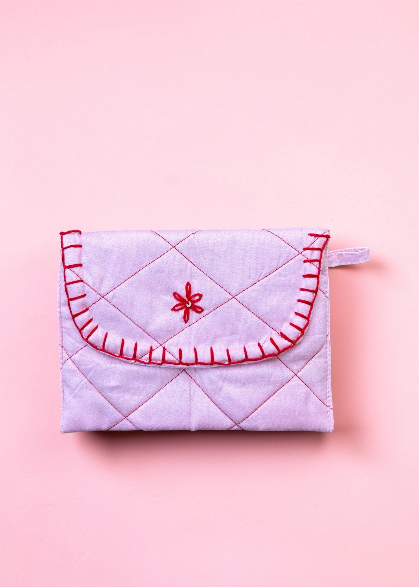 Lavender Stitch Mini Wallet