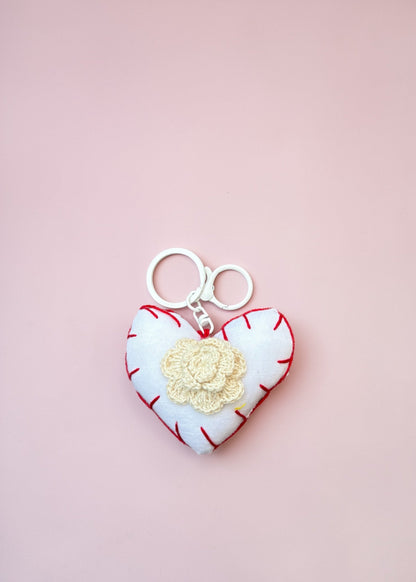 Handcrafted Heart Keychain Duo Set
