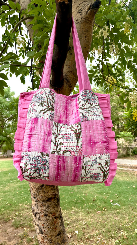 Tula-Waste Heart-Stitched Tote Bag