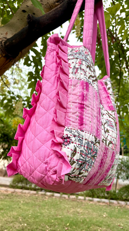 Tula-Waste Heart-Stitched Tote Bag