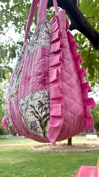 Tula-Waste Heart-Stitched Tote Bag