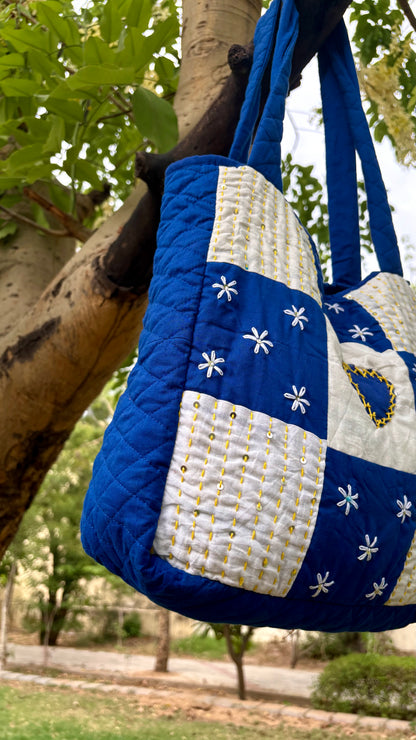 Raahi-Waste Heart-Stitched Tote Bag