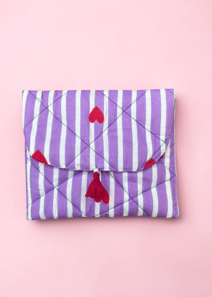 Lavender Love Quilted Mini Pouch