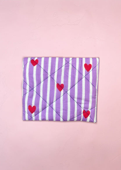 Lavender Love Quilted Mini Pouch