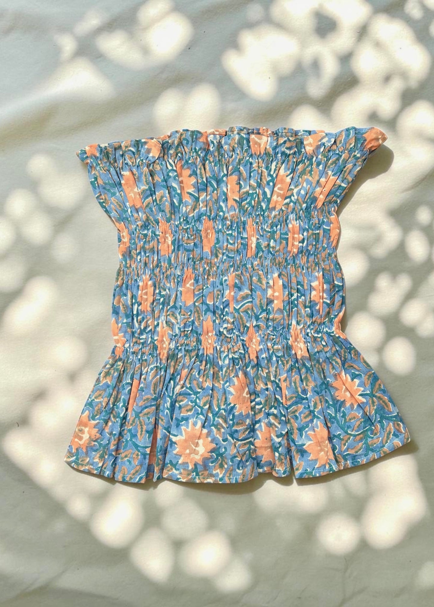 Indigo Bloom  Crop Top