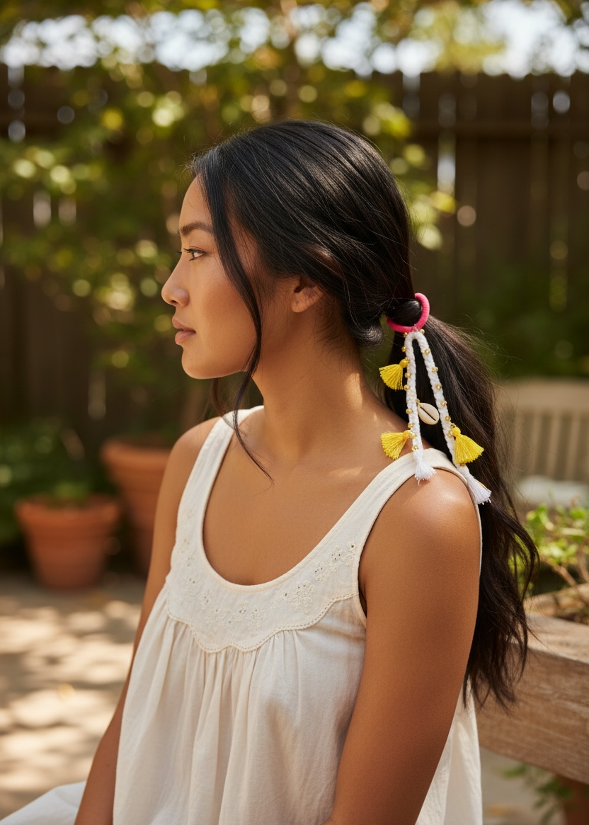 Boho Tassel Shell Hair Band