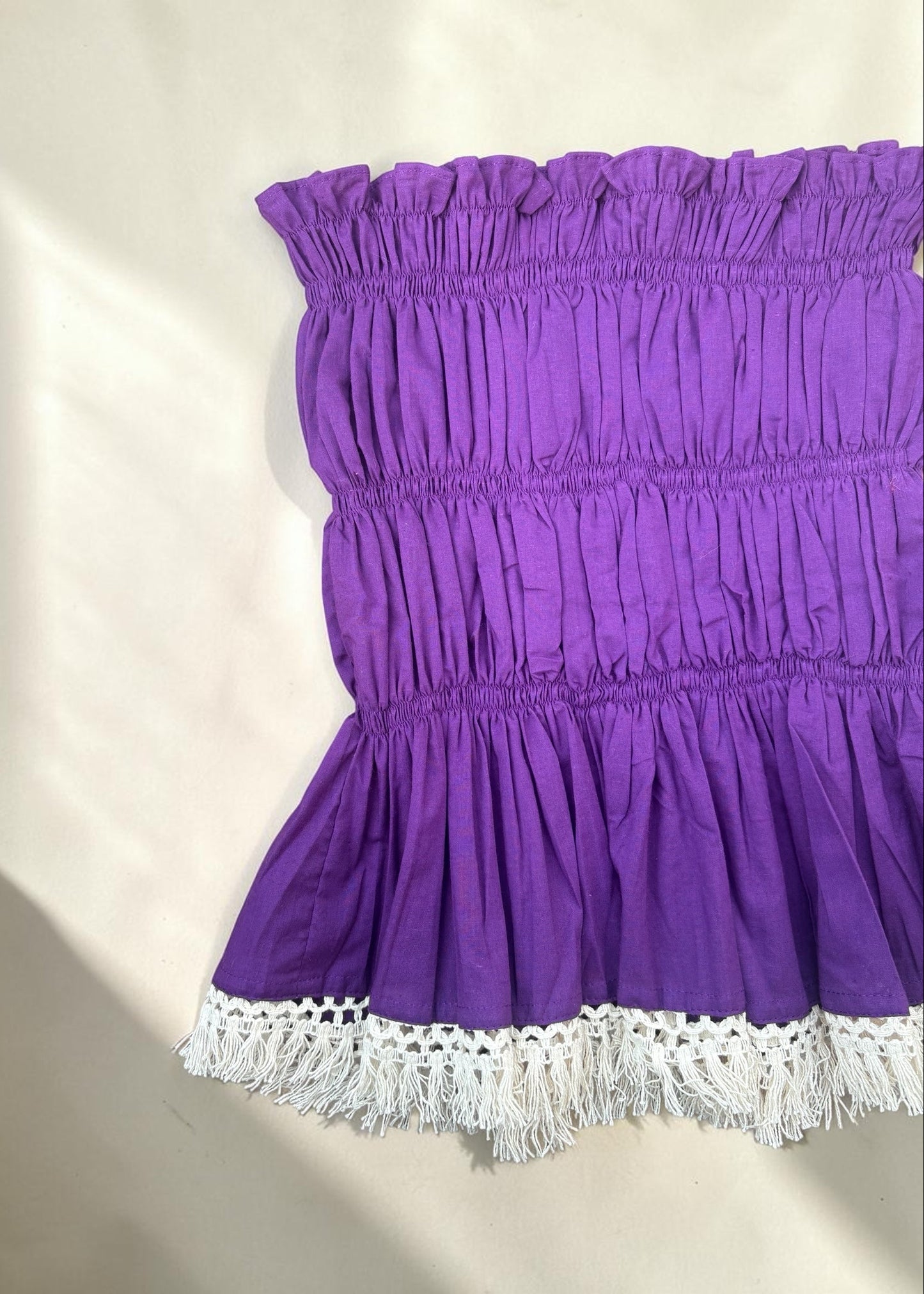 Crimson Carnival Smocked Top — ThatRomeo