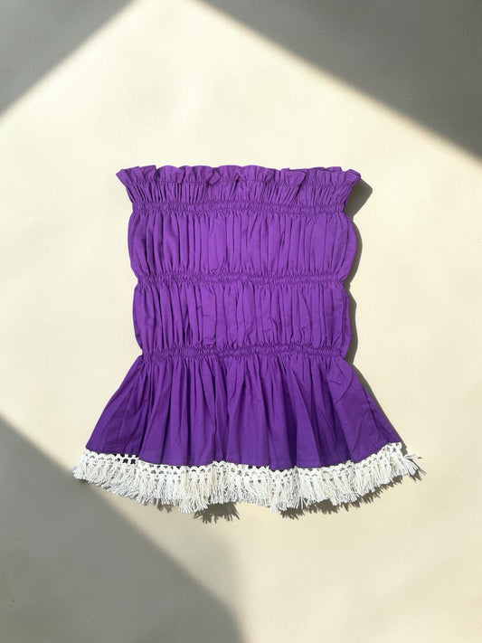 Crimson Carnival Smocked Top — ThatRomeo