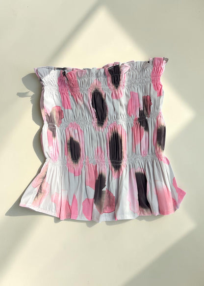Ivory Bloom Smocked Top