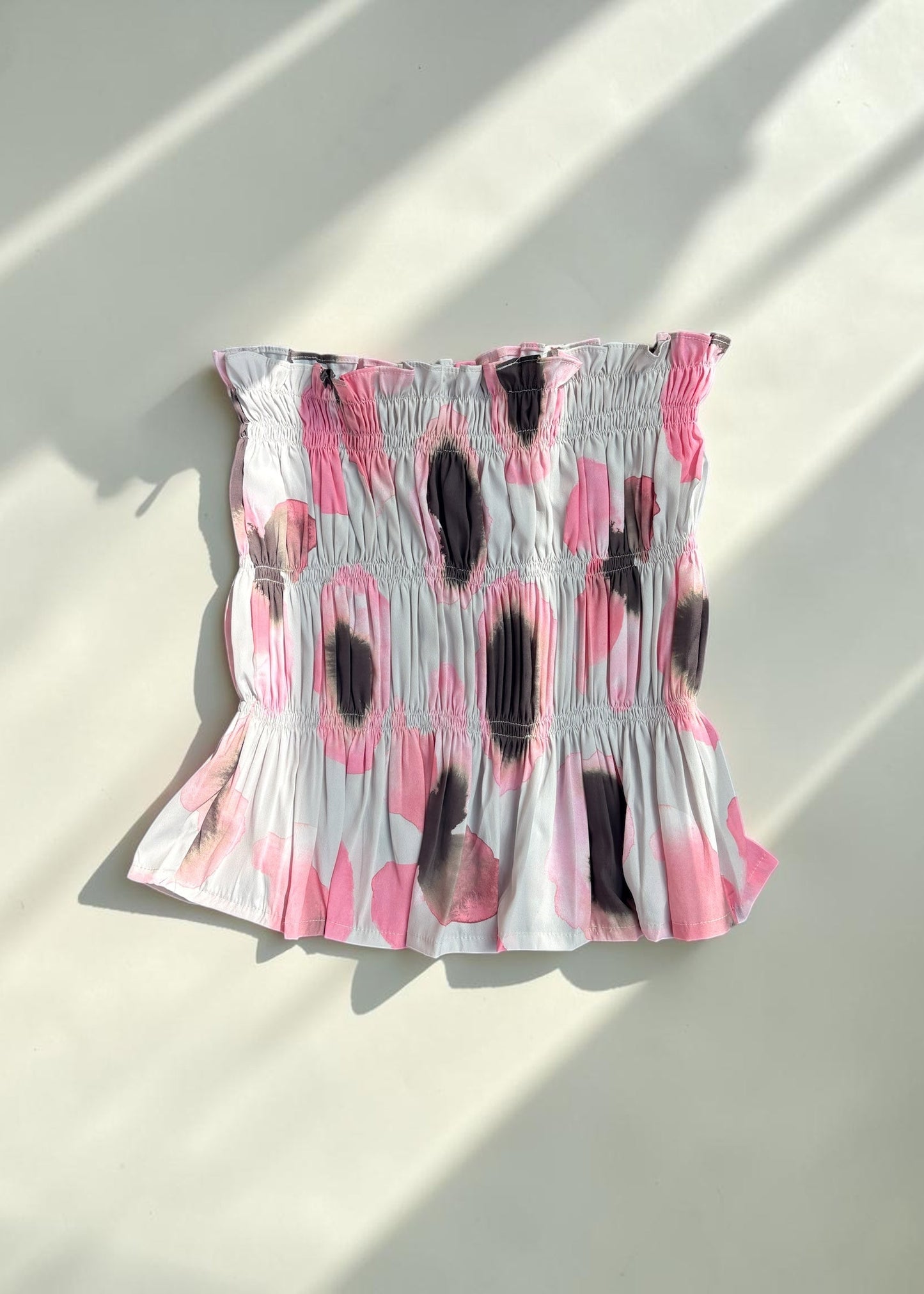 Ivory Bloom Smocked Top