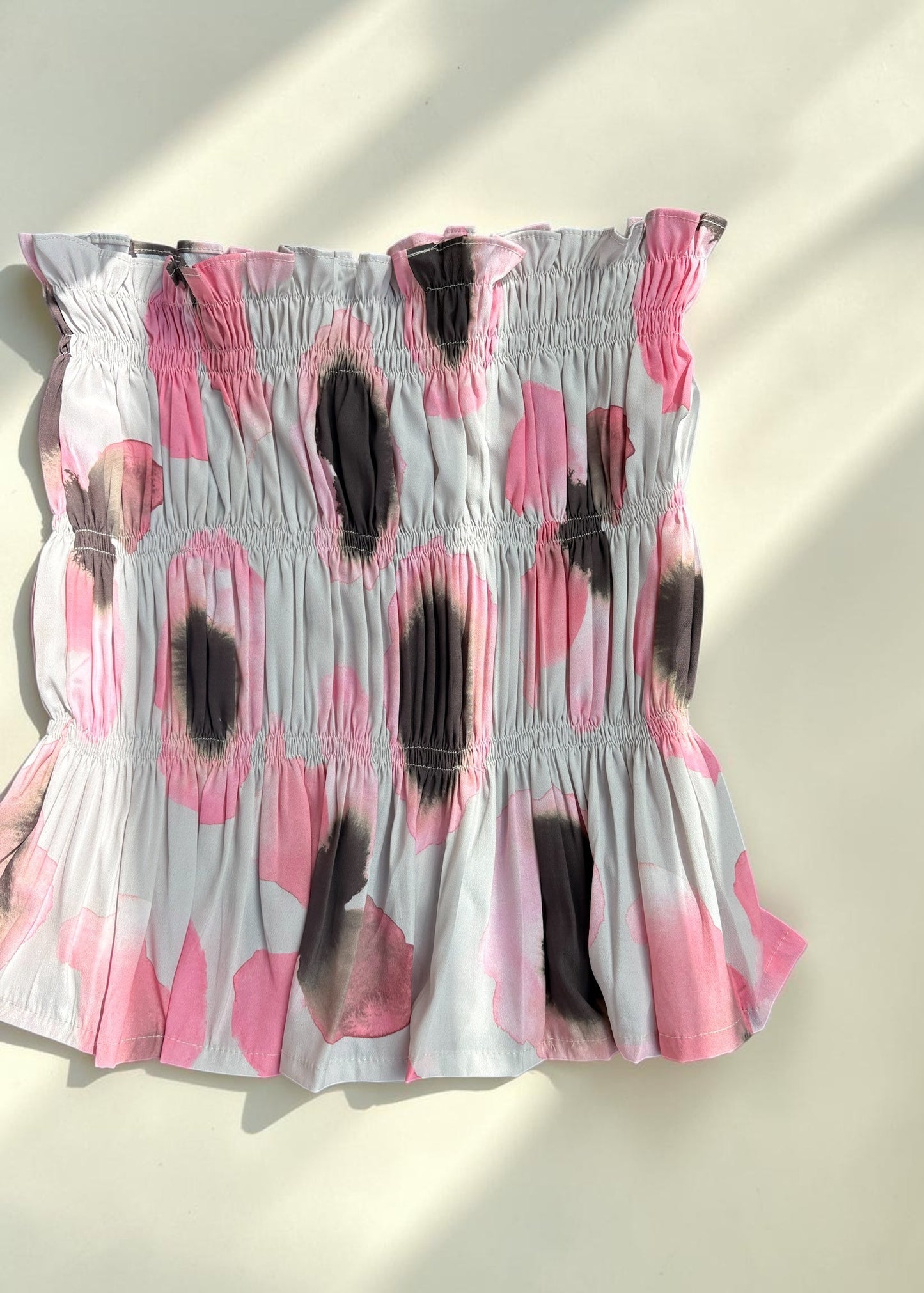 Ivory Bloom Smocked Top