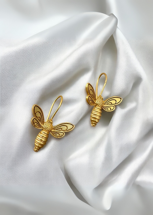 BeeLove Brass Honeybee Earrings – That Romeo